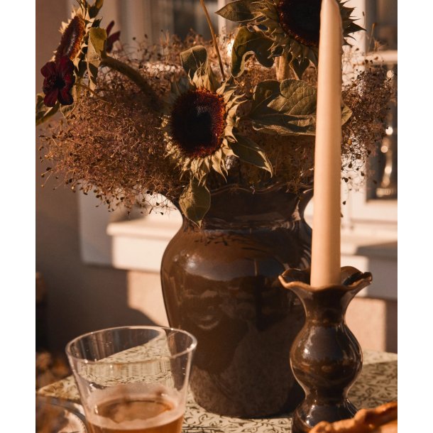 Lexington Stoneware Vase, brown/olive
