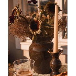 Lexington Stoneware Vase, brown/olive