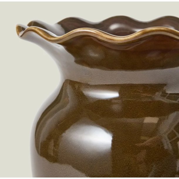 Lexington Stoneware Vase, brown/olive