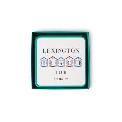 Beach club printed paper coaster (set of 6)