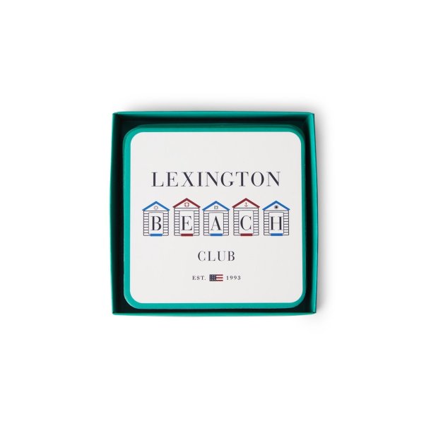 Beach club printed paper coaster (set of 6)