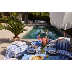 Lexington Striped Organic Cotton Fringe Pudebetr�k