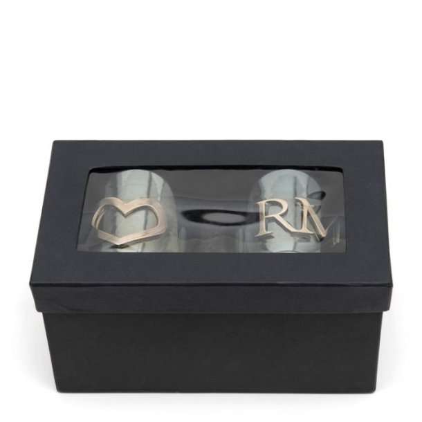 RM  Love Votive Box gold 2 pieces