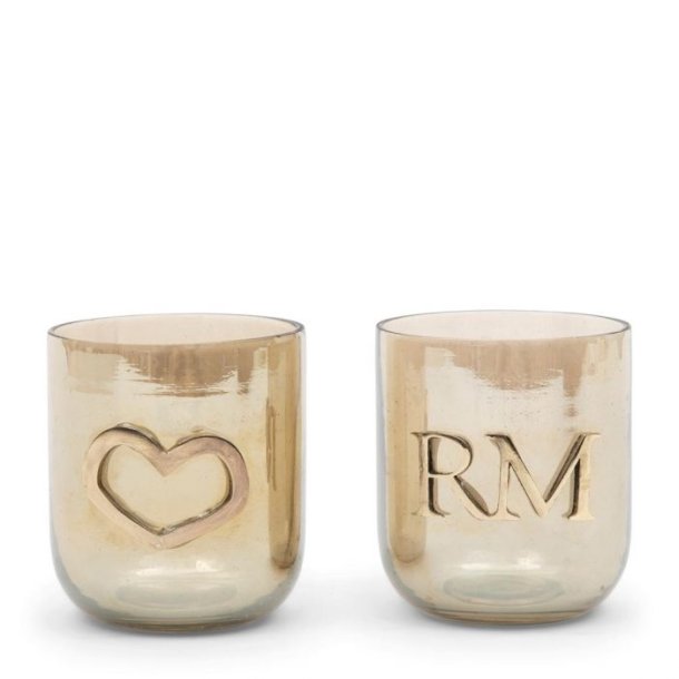 RM  Love Votive Box gold 2 pieces