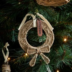 RM Rustic Rattan Mini Christmas Wreath