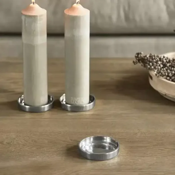 RM Candle Platter, silver