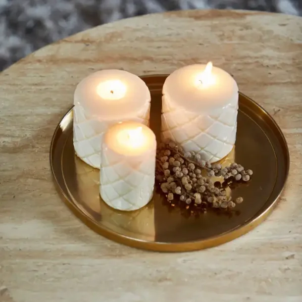 RM Candle Tray Chlo�, Gold