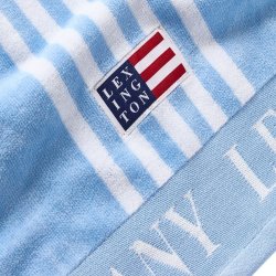 Lexington Long Island Beaches Cotton Velour Beach-Towel, blue