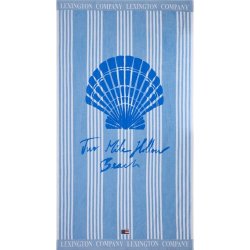 Lexington Long Island Beaches Cotton Velour Beach-Towel, blue