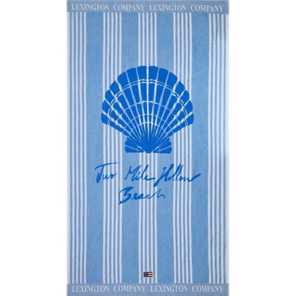 Lexington Long Island Beaches Cotton Velour Beach-Towel, blue