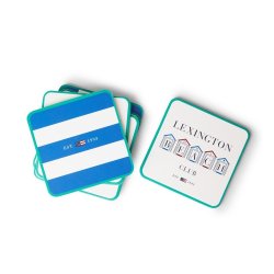 Beach club printed paper coaster (set of 6)