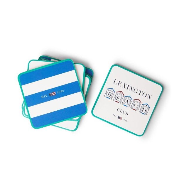 Beach club printed paper coaster (set of 6)