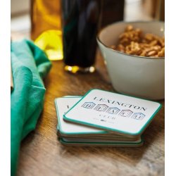 Beach club printed paper coaster (set of 6)