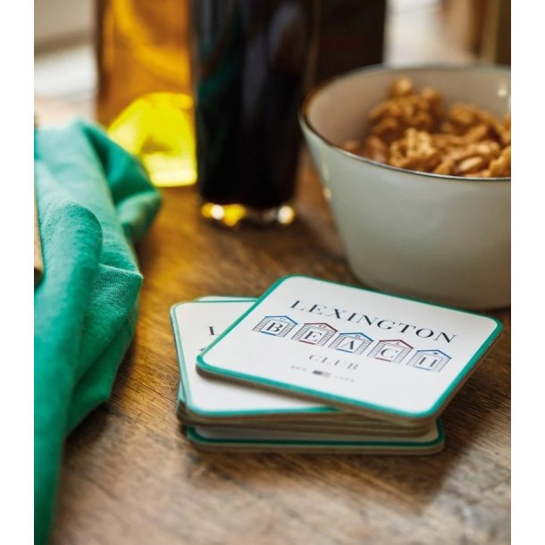 Beach club printed paper coaster (set of 6)