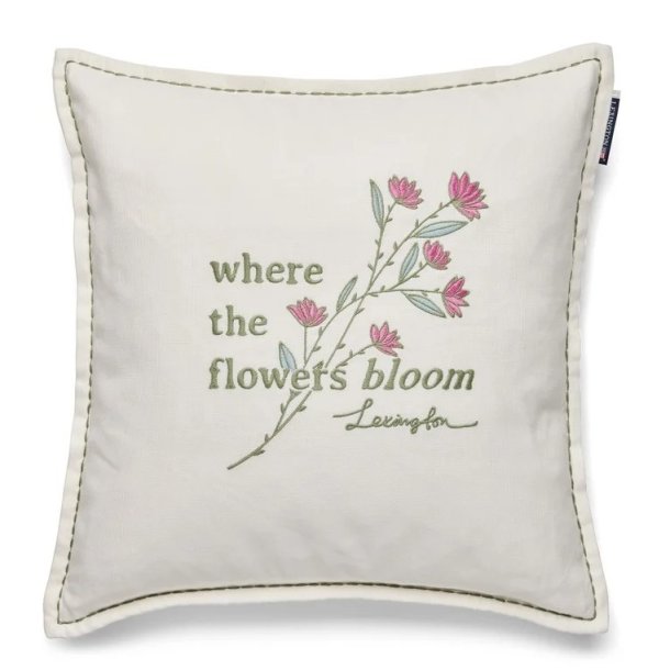 Lexington Flowers Bloom Linen Blend Pillow Cover
