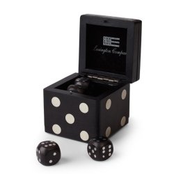 Lexington Wooden Dices, black/silver