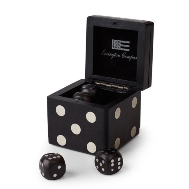 Lexington Wooden Dices, black/silver