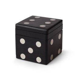 Lexington Wooden Dices, black/silver