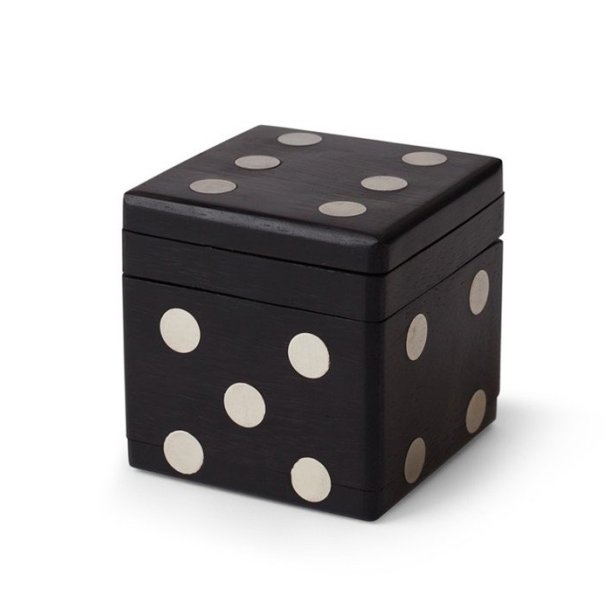 Lexington Wooden Dices, black/silver