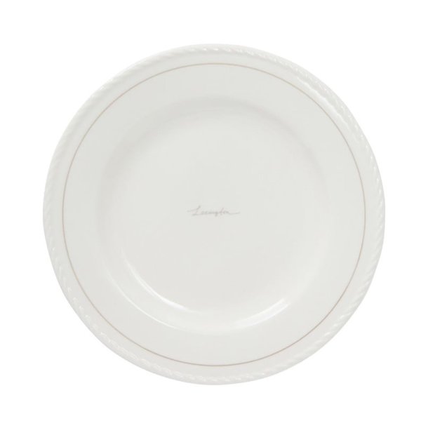 Lexington Porcelain Dinner Plate, white/beige, gaves�t m. 4 stk.