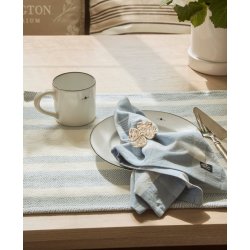 Lexington Striped Organic Cotton Herringbone d�kkeserviet