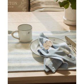 Lexington Striped Organic Cotton Herringbone d�kkeserviet