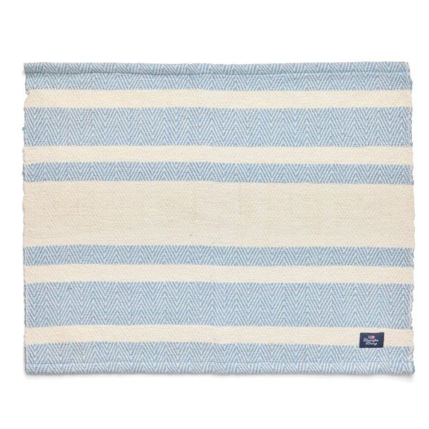 Lexington Striped Organic Cotton Herringbone d�kkeserviet