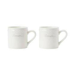 Lexington Porcelain Espresso Mug set 2 pcs., White/Beige