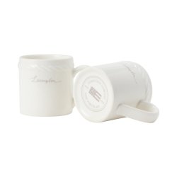 Lexington Porcelain Espresso Mug set 2 pcs., White/Beige