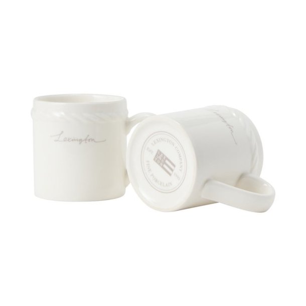 Lexington Porcelain Espresso Mug set 2 pcs., White/Beige