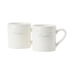 Lexington Porcelain Espresso Mug set 2 pcs., White/Beige