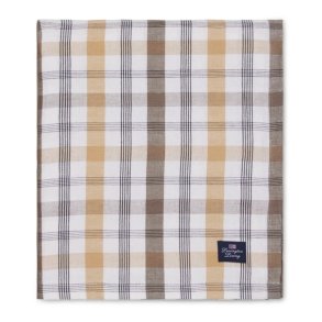 Lexington Checked Linen Blend Tablecloth, 150 x 350 cm