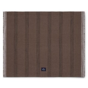Lexington Organic cotton Striped Placemat, Stone/Black