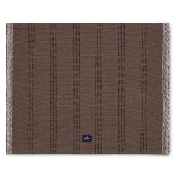 Lexington Organic cotton Striped Placemat, Stone/Black