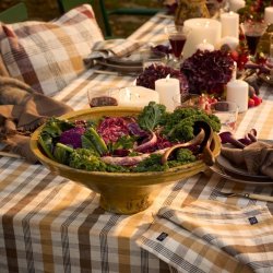 Lexington Checked Linen Blend Tablecloth, 150 x 350 cm
