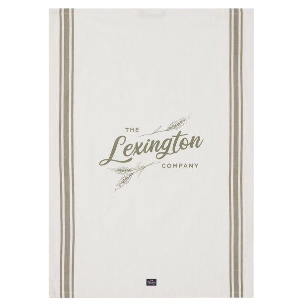 Lexington Fall Kitchen Towel, white/green