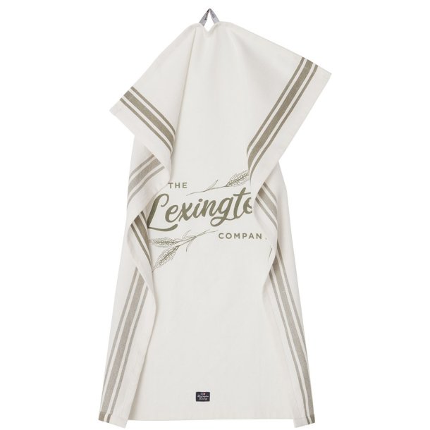 Lexington Fall Kitchen Towel, white/green