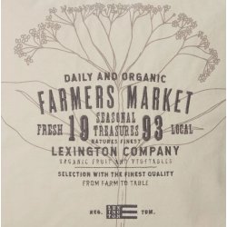 Lexington Farmers Market Organic Cotton Canvas Pudebetr�k, 50 x 50 cm