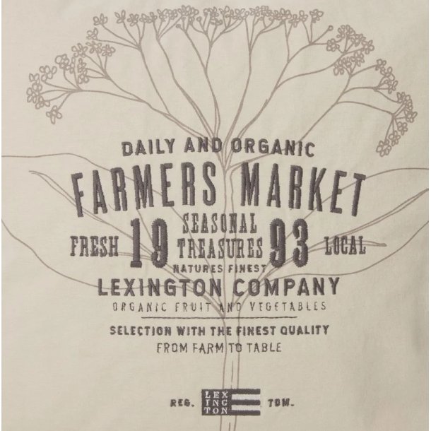 Lexington Farmers Market Organic Cotton Canvas Pudebetr�k, 50 x 50 cm