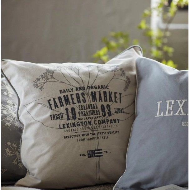 Lexington Farmers Market Organic Cotton Canvas Pudebetr�k, 50 x 50 cm