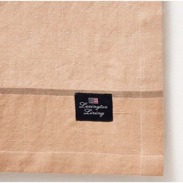 Lexington Checked tablecloth in linen blend, 150 x 350 cm