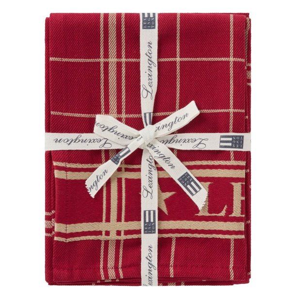 Lexington Cotton Jaquard Kitchen Towel Red-S�t m. 2