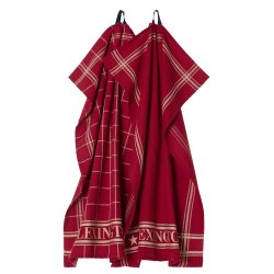 Lexington Cotton Jaquard Kitchen Towel Red-S�t m. 2