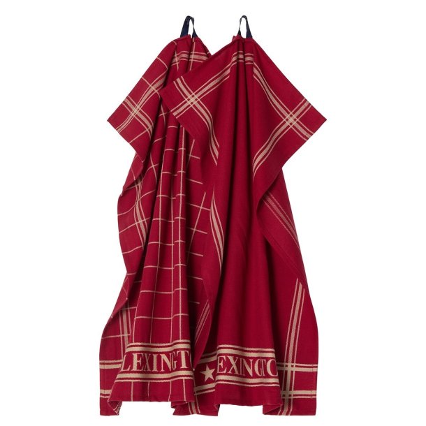 Lexington Cotton Jaquard Kitchen Towel Red-S�t m. 2