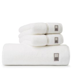 Lexington Hotel Towel, white/beige, 70 x 130 cm