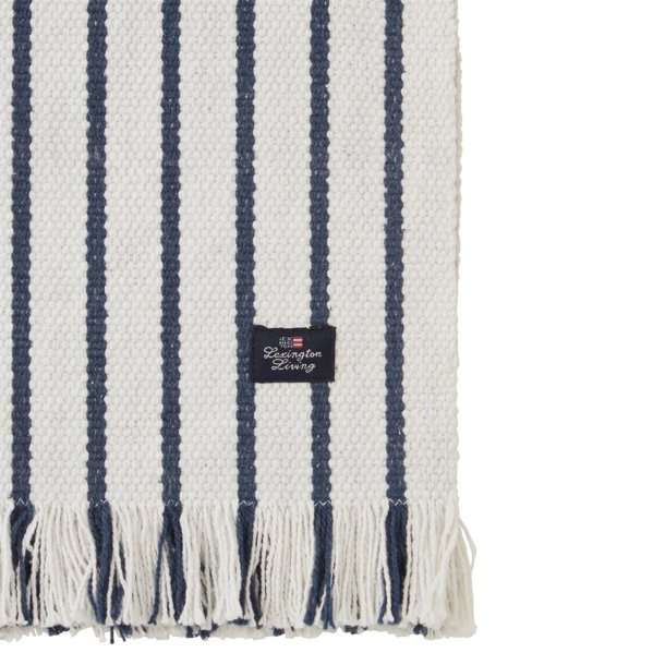 Lexington Striped Recycled Cotton Runner with Fringes, 50 x 350 cm