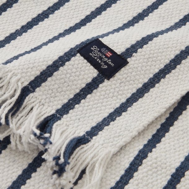 Lexington Striped Recycled Cotton Runner with Fringes, 50 x 350 cm