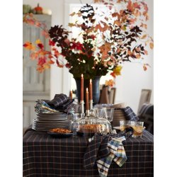 Lexington Checked Cotton/Linen Dug, 150x250 cm