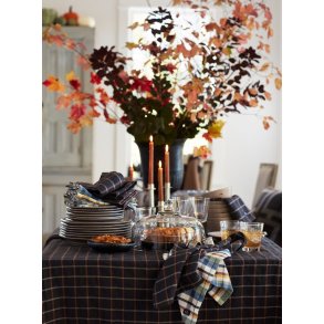 Lexington Checked Cotton/Linen Dug, 150x250 cm