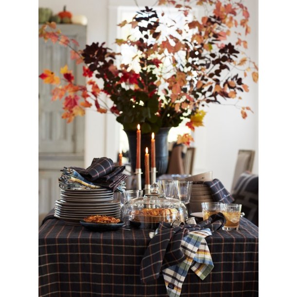 Lexington Checked Cotton/Linen Dug, 150x250 cm